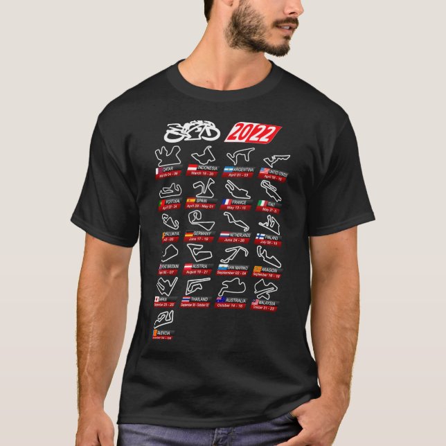 Calendar season 2022 MotoGp circuits sport Essenti T-Shirt (Front)