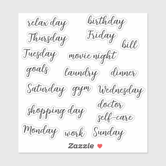 Calendar Sticker for Planners | Stationary (Sheet)