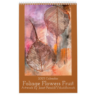 Calendar themed on flowers, foliage and fruit 