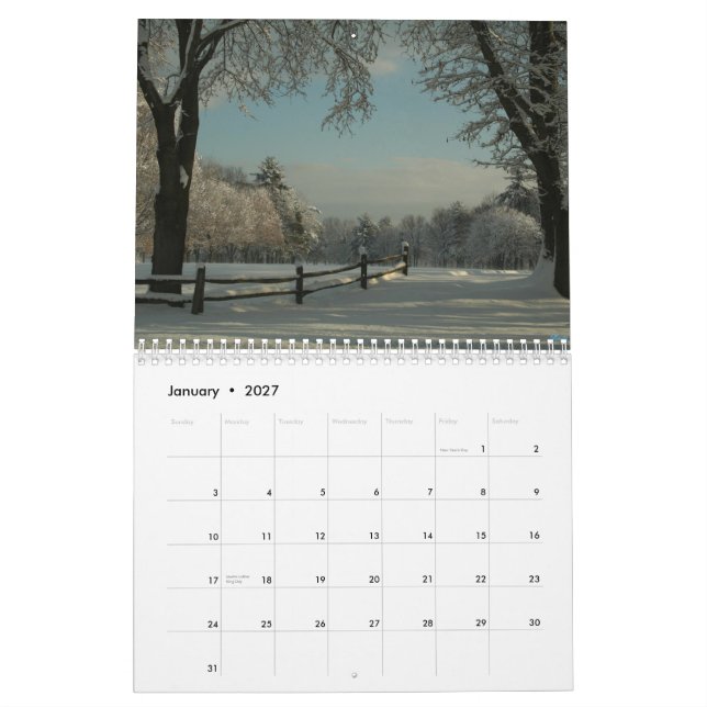 Calendar Through the Seasons 2012 with Scripture (Jan 2027)