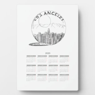 Calendar Travel City Full Year 2020 Plaque