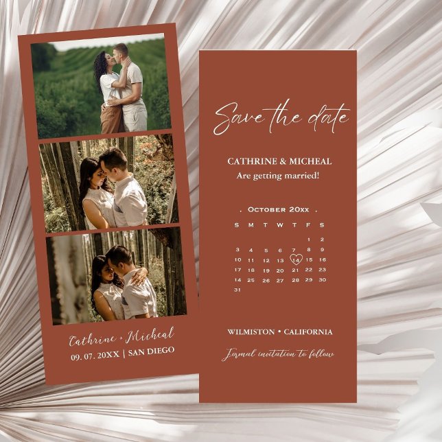 Calendar Wedding Photo booth strip frame  Save  Save The Date (Creator Uploaded)
