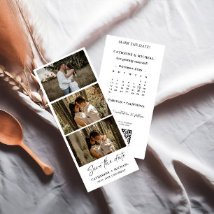 Calendar Wedding Photo booth strip frame Save T The Date