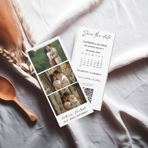 Calendar Wedding Photo booth strip frame Save T The Date