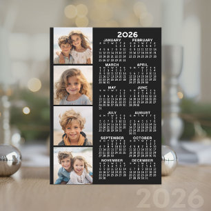 Calendar with 4 Photo Collage Announcement