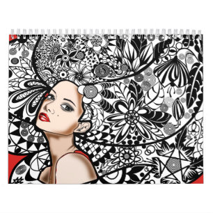 Calendar with Art Painted