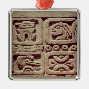 Calendar with four glyphs, Toltec Metal Tree Decoration
