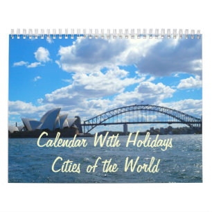 Calendar With Holidays - Cities of the World