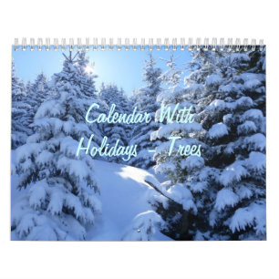 Calendar With Holidays - Trees