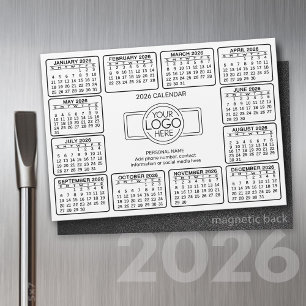 Calendar with logo Contact Information Magnet