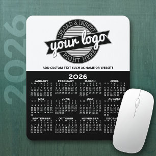 Calendar with Logo - Year View Vertical Mouse Pad