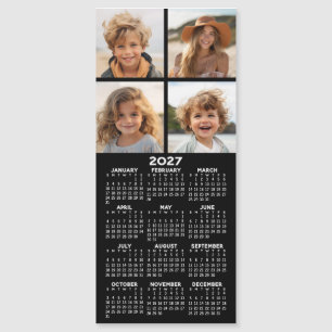 Calendar with Photo Collage Fridge Magnet