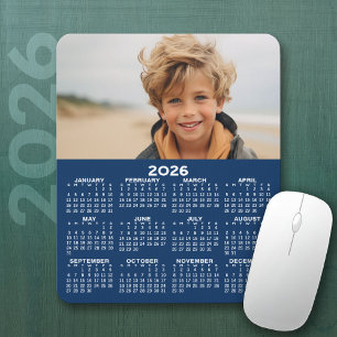 Calendar with Photo - Year View Vertical Mouse Pad