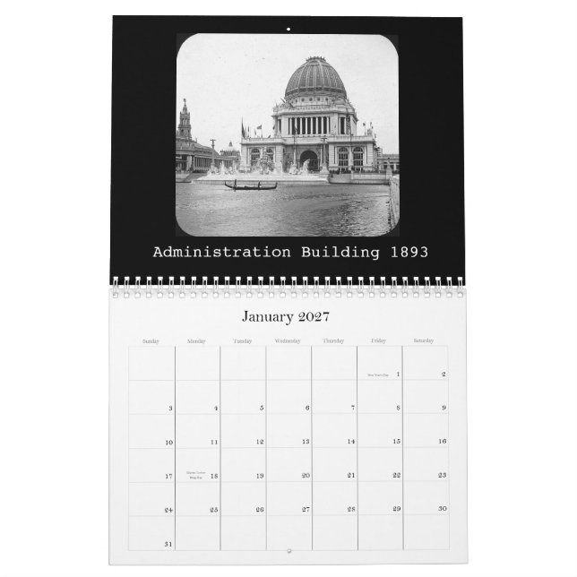 Calendar-World's Fair 1893 Calendar (Jan 2027)
