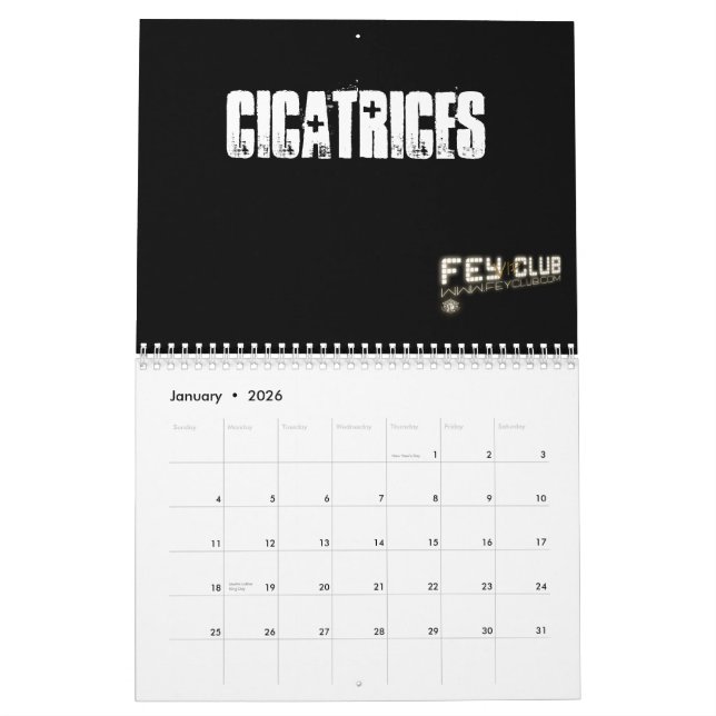 Calendario Oficial FeyClub VIP Calendar (Jan 2026)