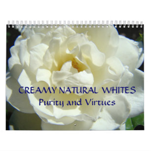 CALENDARS Creamy Natural Whites Flowers Florals