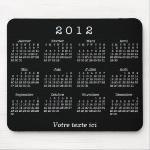 Calendrier 2012 français mouse pad