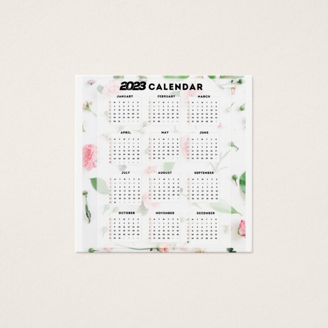 calendrier 2023 floral (Front)