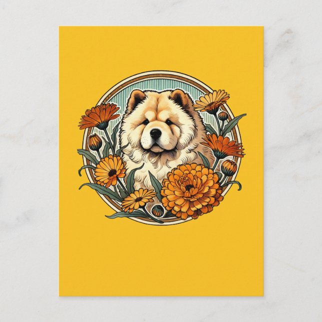 Calendula Chow Chow Dog                            Postcard (Front)