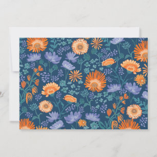 Calendula Hand Painted Floral Design Invitation