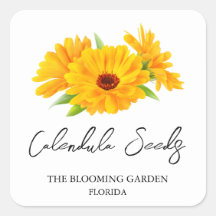 Calendula Seeds label
