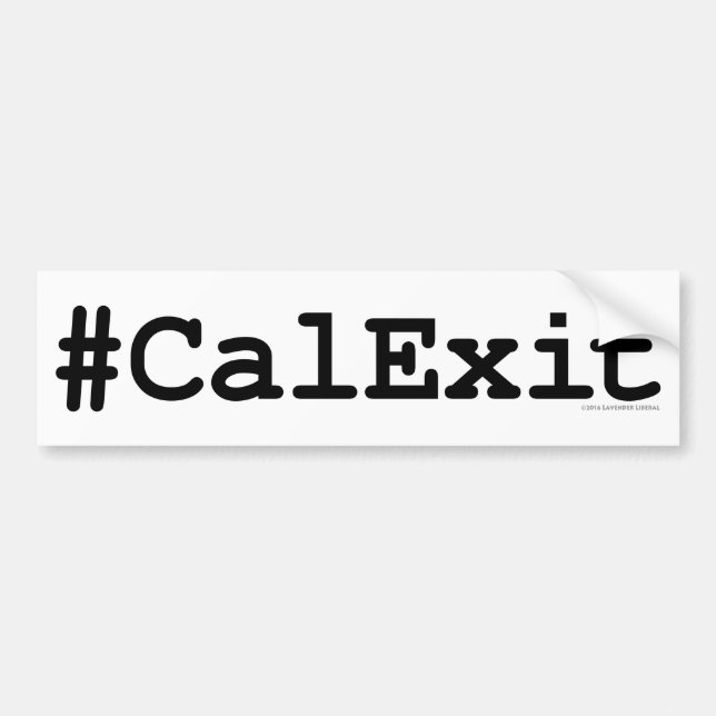 CalExit Bumper Sticker (Front)