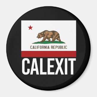 Calexit - California Exit Flag white - - Magnet