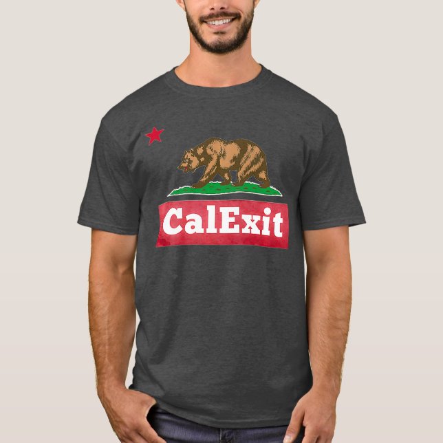 CalExit  California Exit United States Secede T-Shirt (Front)