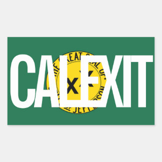 CALEXIT State of Jefferson Rectangular Sticker
