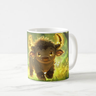 calf Cartoon Style vibrant Cute Colorfull Coff Coffee Mug