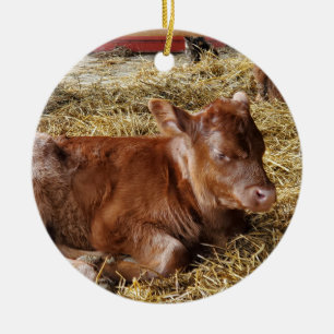 Calf Ceramic Tree Decoration