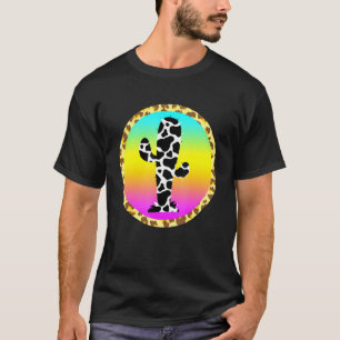 Calf Cow Cactus Serape Leopard Heifer Barn Owner F T-Shirt