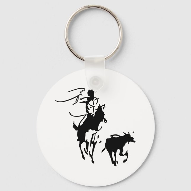 Calf Roping Key Ring (Front)