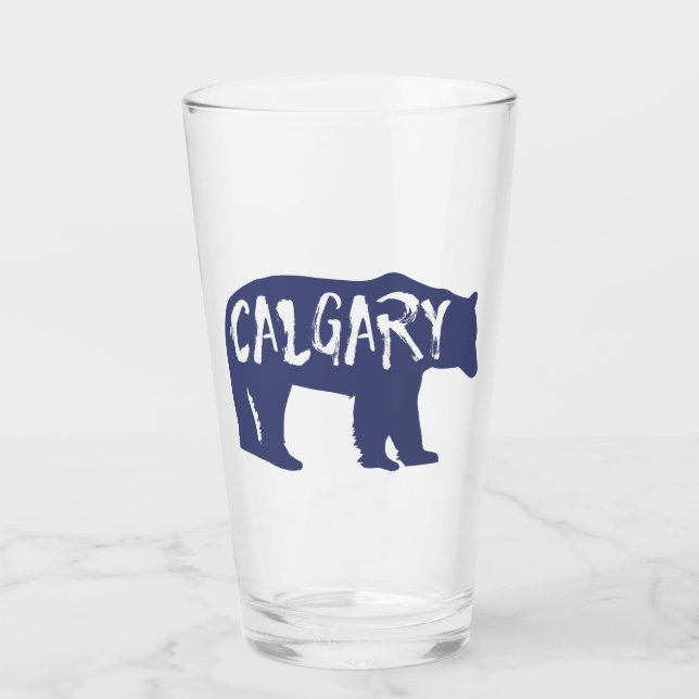 Calgary Alberta Bear Glass (Front)