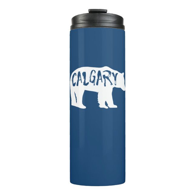 Calgary Alberta Bear Thermal Tumbler (Front)