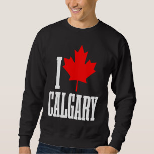 Calgary Alberta Canada Maple Leaf Canadian Flag Pr Sweatshirt