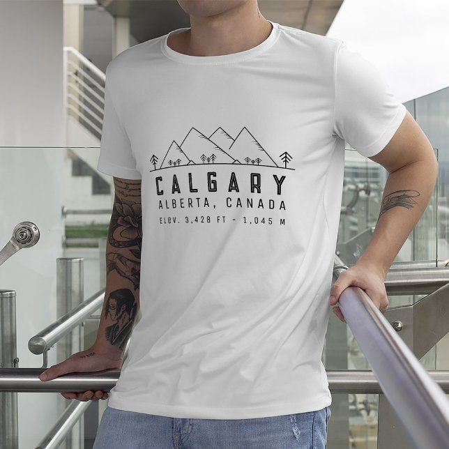 Calgary Alberta Canada Minimalist Souvenirs T-Shirt (Creator Uploaded)