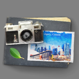 Calgary Alberta Canada Panorama View Postcard