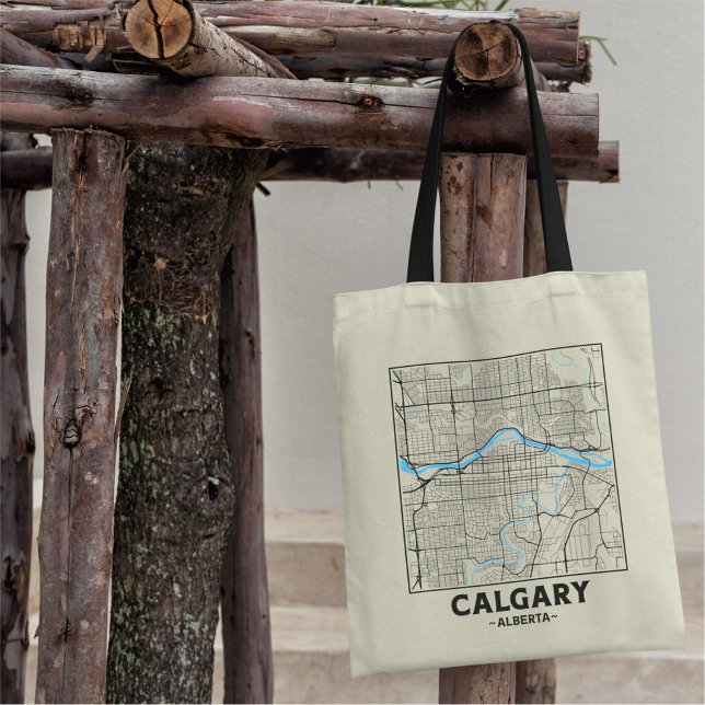 Calgary, Alberta City Map Tote Bag (Creator Uploaded)