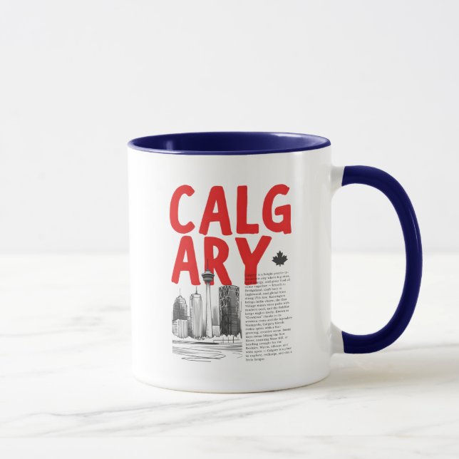 Calgary Alberta Cityscape  Mug (Right)