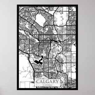 Calgary Canada City Map Poster