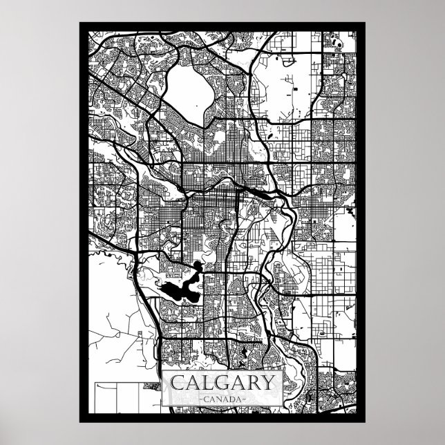 Calgary Canada City Map Poster (Front)