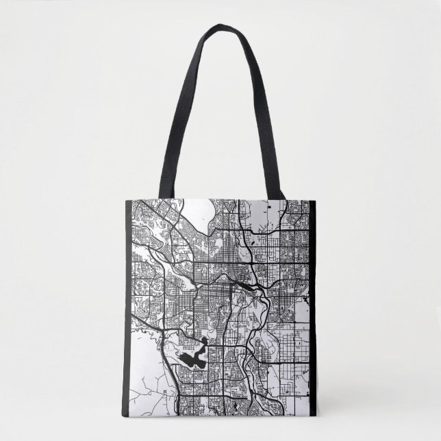 Calgary Canada City Map Tote Bag (Front)