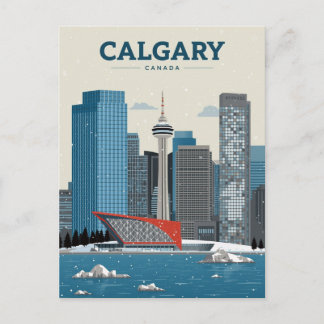 Calgary Canada Downtown Skyline Postcard