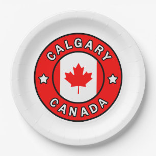 Calgary Canada Paper Plate