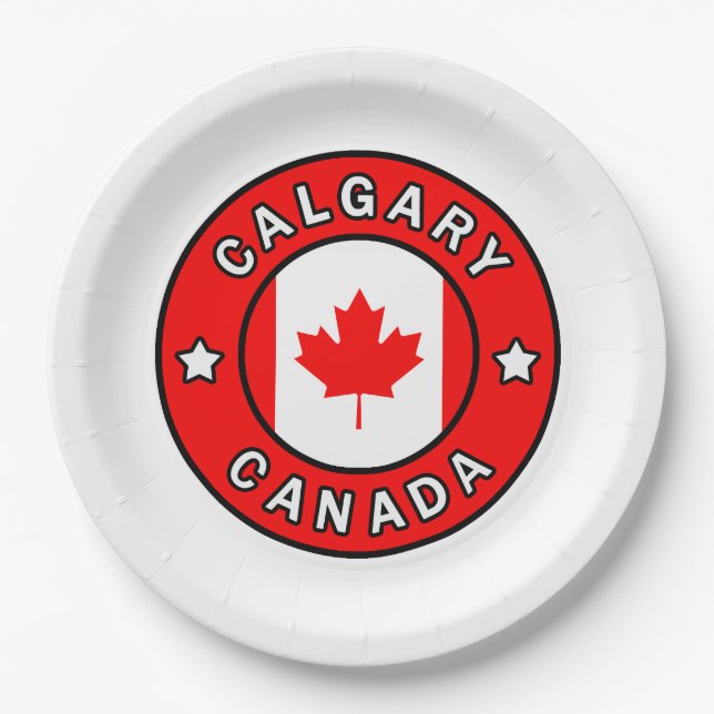 Calgary Canada Paper Plate (Front)