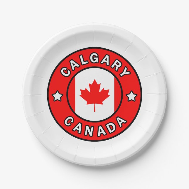Calgary Canada Paper Plate (Front)
