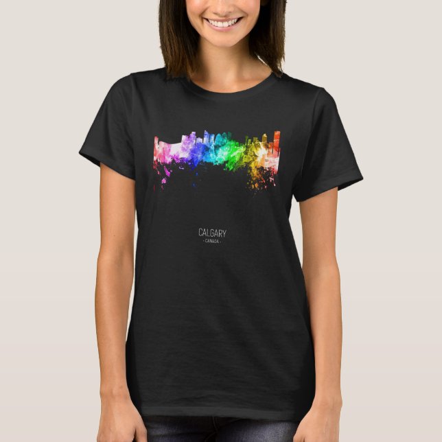 Calgary Canada Skyline Skyscrapers T-Shirt (Front)