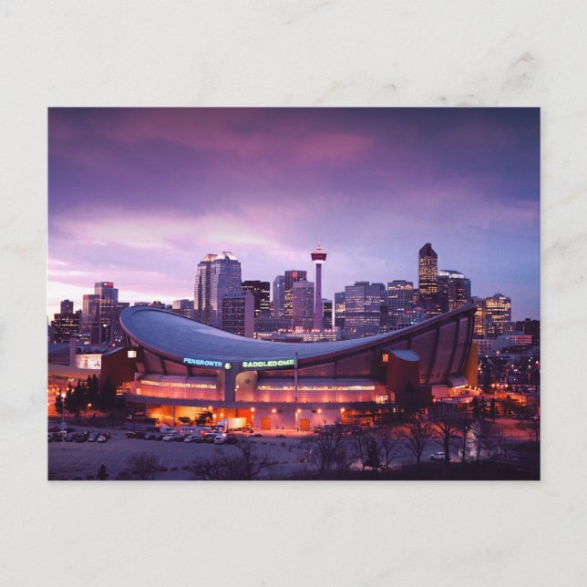 Calgary during Sunset Postcard (Front)