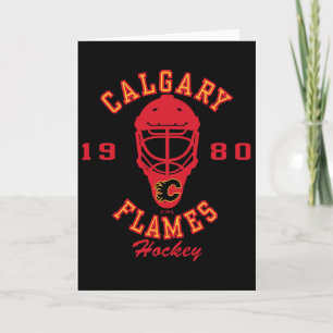 Calgary Flames Hockey Mask White Nhl Officially Li Card